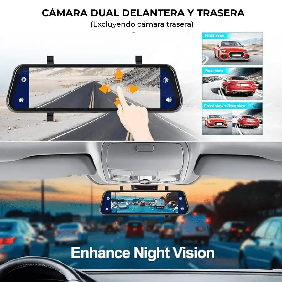 Espejo Retrovisor con Doble Cámara® Protección en cada trayecto