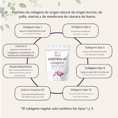 Recupera tu juventud desde adentro: Piel firme, cabello fuerte y articulaciones sanas con la fórmula más completa de colágeno del mercado.