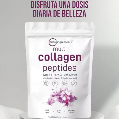 Recupera tu juventud desde adentro: Piel firme, cabello fuerte y articulaciones sanas con la fórmula más completa de colágeno del mercado.
